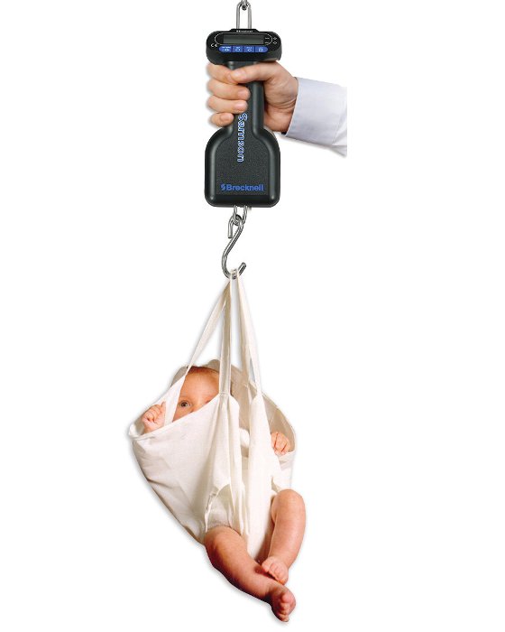 ElectroSamson scale image with baby in bag on scale